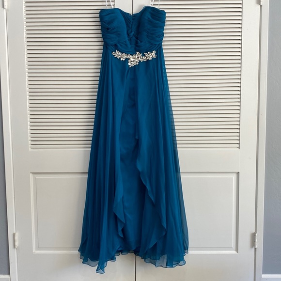 Alyce Paris Teal Evening Gown - Picture 2 of 4